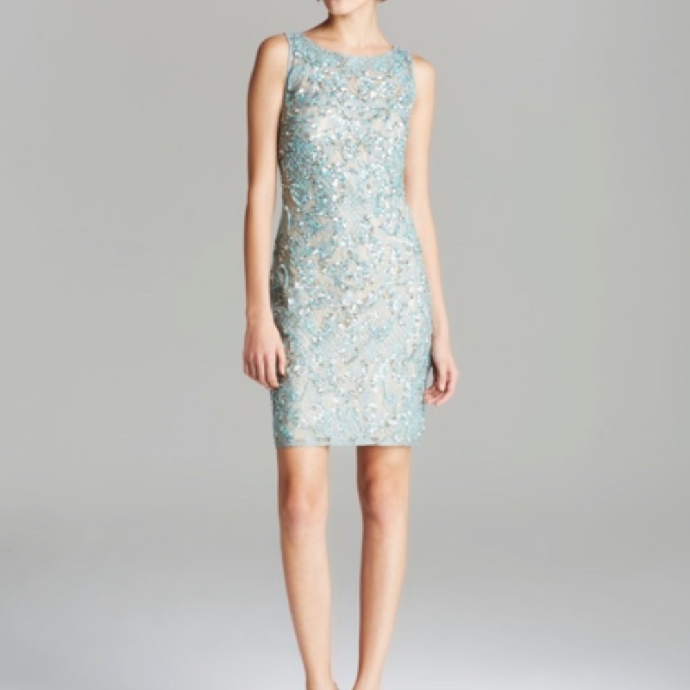 Aidan Mattox Beaded Lace Dress